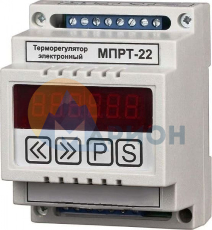 Терморегулятор МПРТ-22 без датчиков 1 кВт (DIN, цифровое управление, 2 канала)